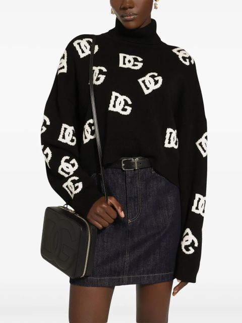 Dolce & Gabbana DNA intarsia-knit logo jumper - Black