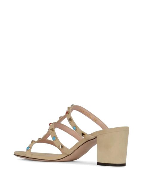 Valentino Garavani stud-embellished strappy heeled sandals - Neutrals