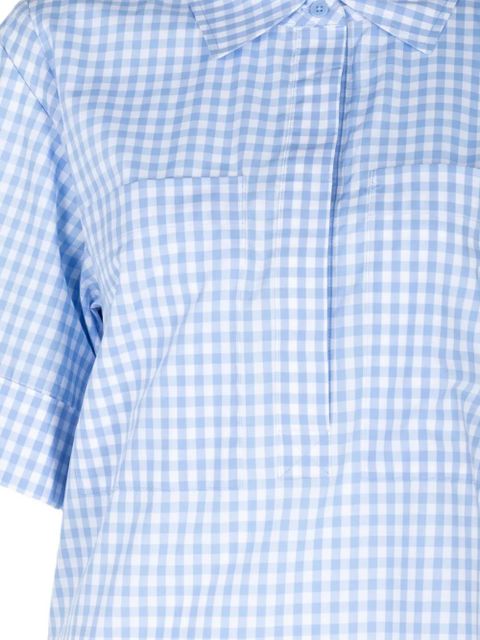 Simkhai Crissy gingham-check ruffled mini dress - Blue