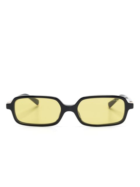 Miu Miu Eyewear logo-plaque rectangle-frame sunglasses - Black - zdjęcie produktu nr 1