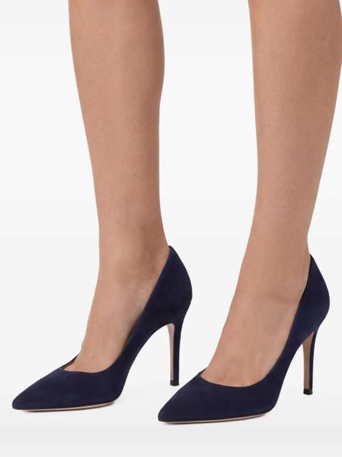 Gianvito Rossi Gianvito 85mm suede pumps - Blue
