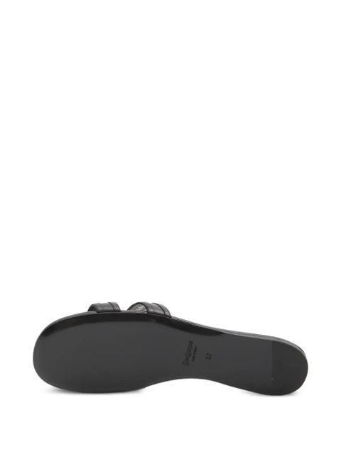 Saint Laurent Mabrouka double-strap sandals - Black