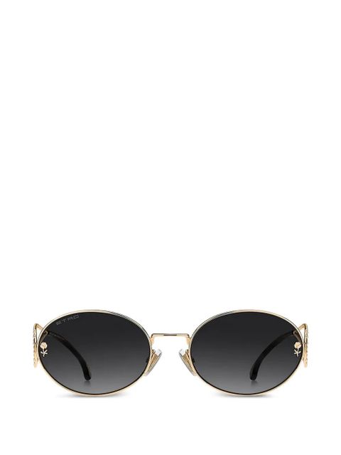 ETRO flower detail oval-frame sunglasses - Gold - zdjęcie produktu nr 1