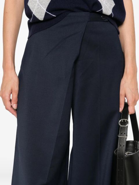 SANDRO asymmetrical panel trousers - Blue