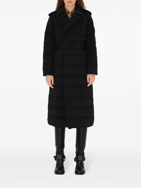 Burberry Shield-appliquéd puffer coat - Black