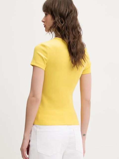 Tommy Jeans t-shirt damski kolor żółty