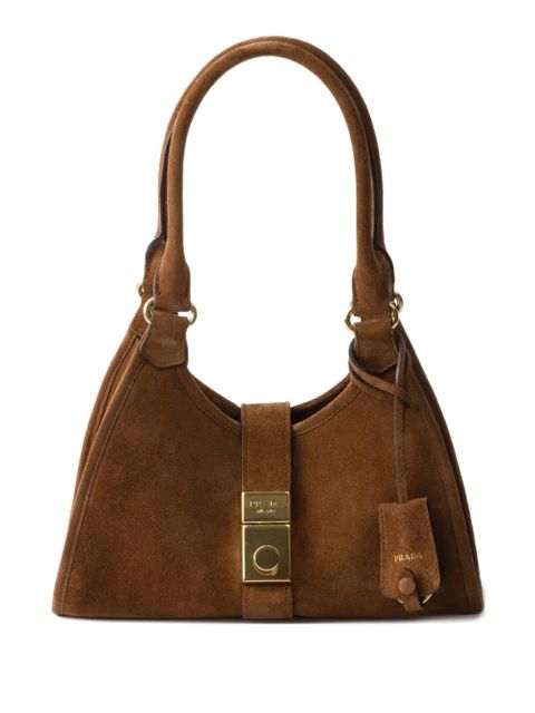 Prada small suede tote bag - Brown - zdjęcie produktu nr 1