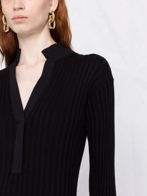 Proenza Schouler V-neck silk-blend dress - Black