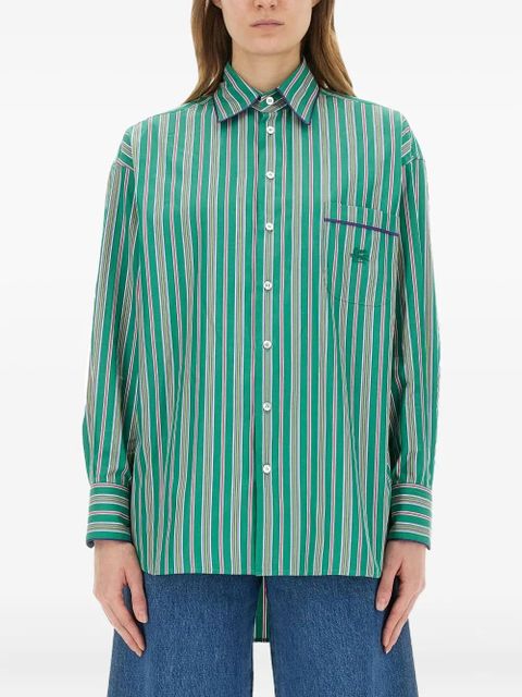 ETRO striped cotton shirt - Green - zdjęcie produktu nr 1