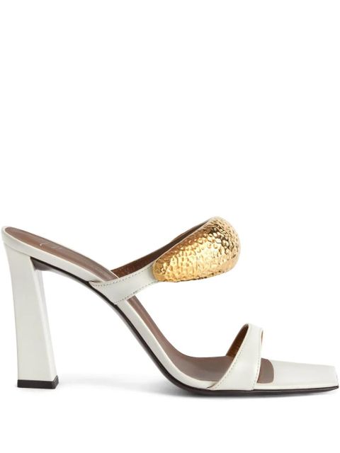 Giuseppe Zanotti 90mm GZ-Ania leather sandals - White - zdjęcie produktu nr 1