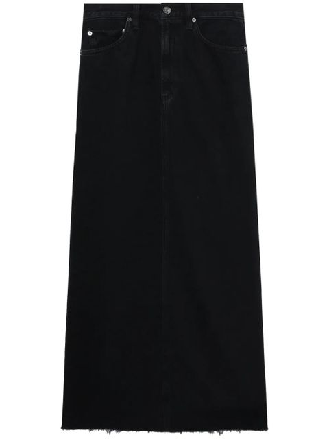AGOLDE Hilla denim maxi skirt - Black - zdjęcie produktu nr 1