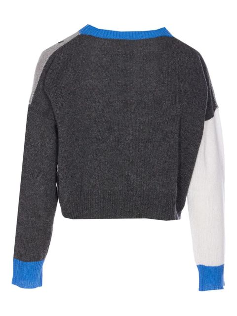 Marni colour-block cashmere sweater - Grey
