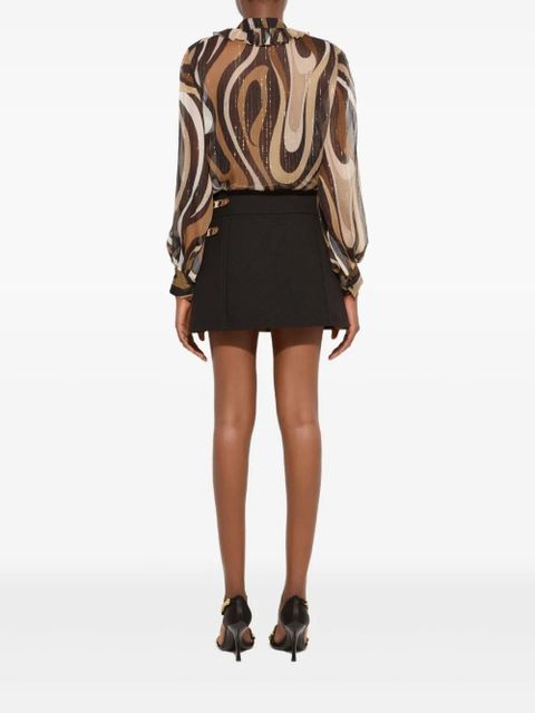 PUCCI buckle-detailed mini skirt - Black