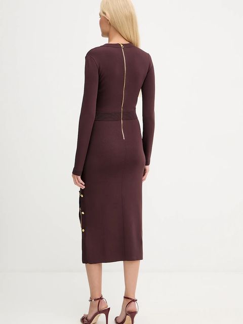 Elisabetta Franchi sukienka kolor bordowy midi dopasowana AM28S57E2 - zdjęcie produktu nr 2