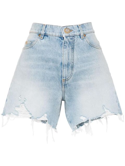 Balmain high-rise denim shorts - Blue - zdjęcie produktu nr 1