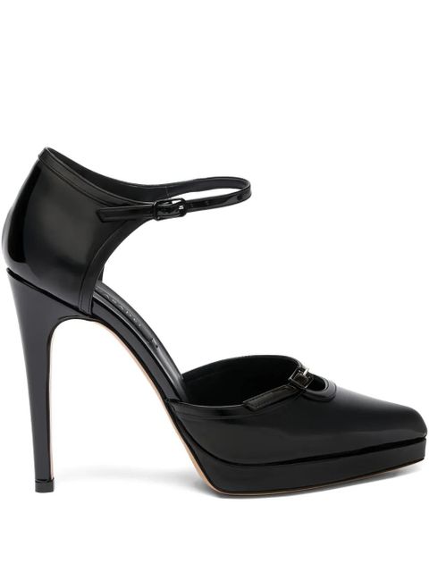 Casadei 100mm Michelle buckled platform pumps - Black - zdjęcie produktu nr 1