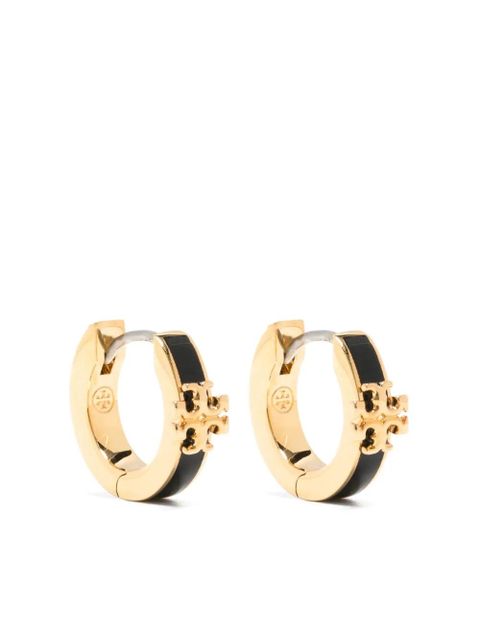 Tory Burch Kira enamel huggie hoop earrings - Gold - zdjęcie produktu nr 1