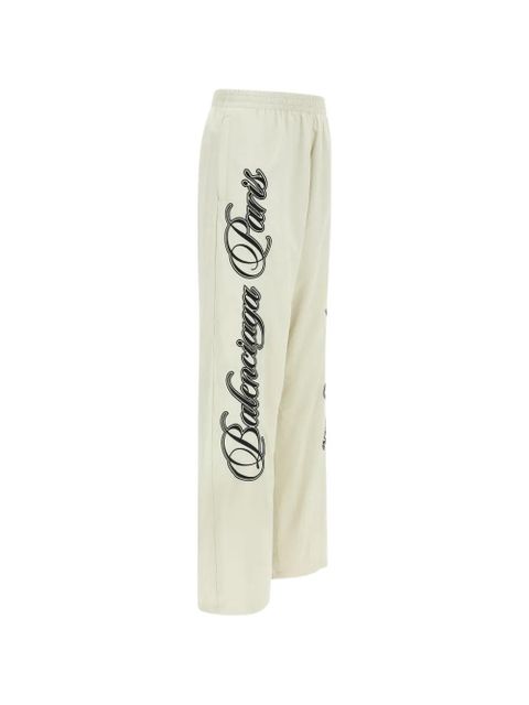 Balenciaga Cursive reversible track pants - White