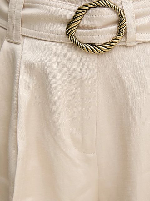 Marella spodnie z domieszką lnu FATTO