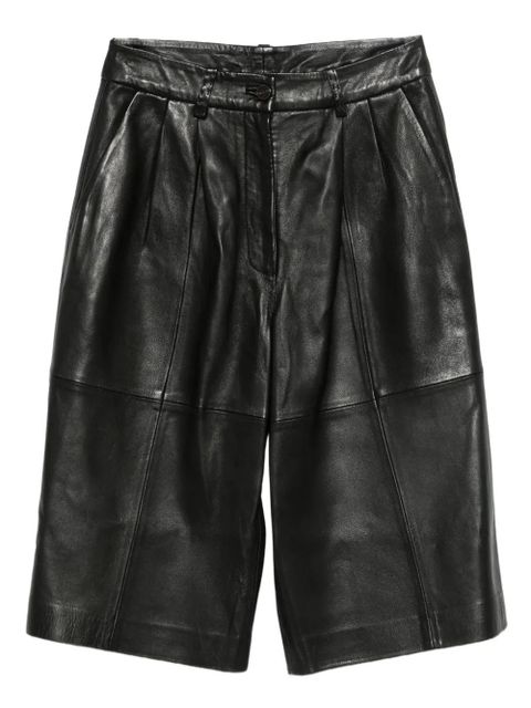 Alysi panelled leather shorts - Black - zdjęcie produktu nr 1
