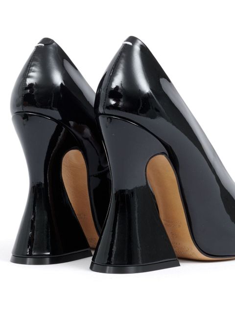 Maison Margiela Sketch 120mm patent-leather pumps - Black