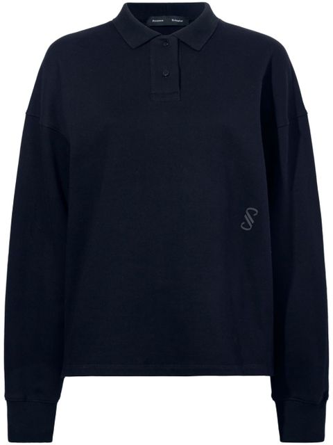 Proenza Schouler logo-print cotton polo shirt - Black - zdjęcie produktu nr 1