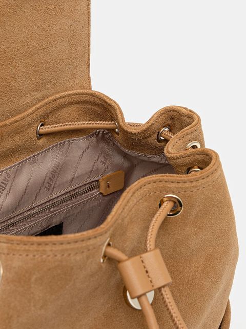 Patrizia Pepe plecak zamszowy damski kolor zielony duży gładki 8B0264 L152