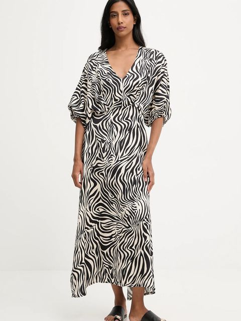 Answear.LAB sukienka kolor czarny maxi prosta - zdjęcie produktu nr 1