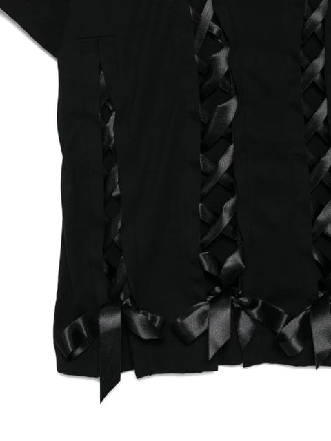 Simone Rocha ribbon bow-detail t-shirt - Black