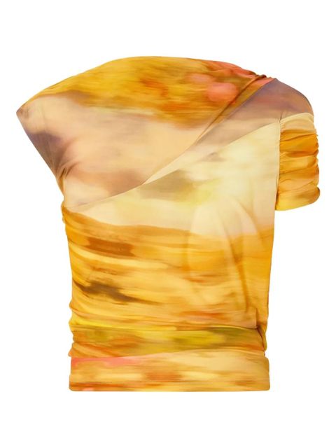 PINKO asymmetric T-shirt - Yellow - zdjęcie produktu nr 2