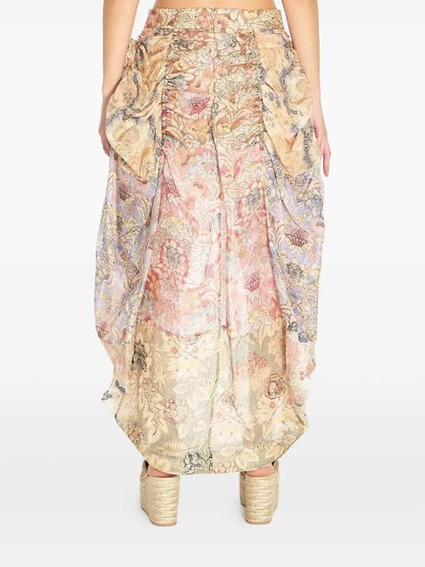 ZIMMERMANN Rebellion floral asymmetric skirt - Neutrals - zdjęcie produktu nr 2
