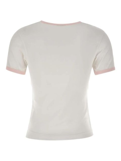 Casablanca printed ringer T-shirt - White