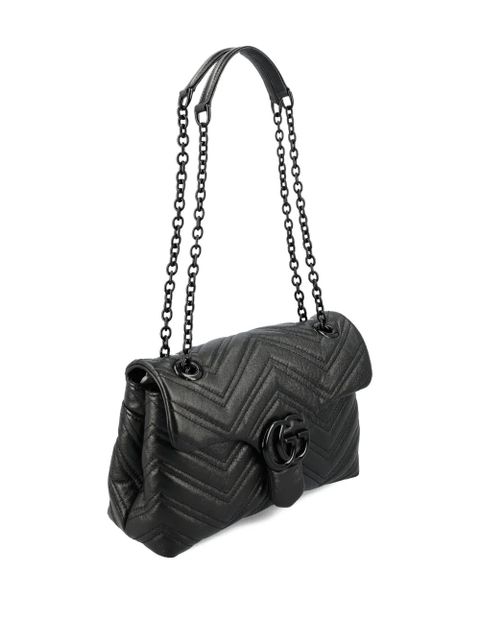 Gucci GG Marmont chevron shoulder bag - Black - zdjęcie produktu nr 2