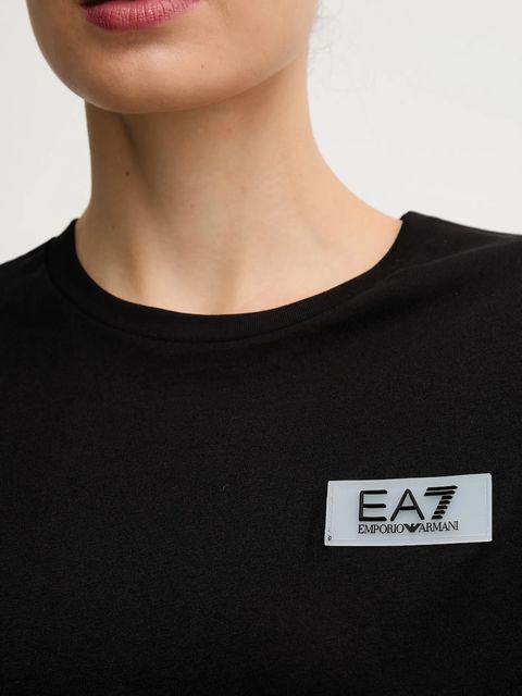EA7 Emporio Armani t-shirt bawełniany damski kolor czarny AF12503.7W000407