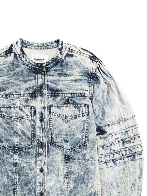 MARANT ÉTOILE puff-sleeved denim shirt - Blue - zdjęcie produktu nr 2