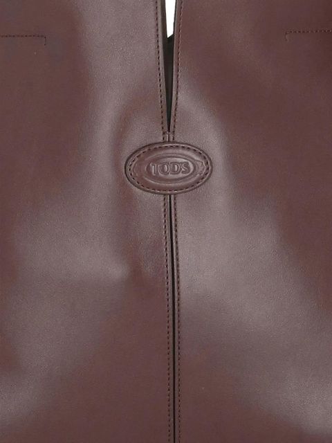 Tod's logo-plaque handle tote bag - Red