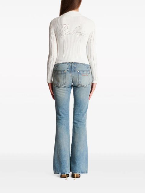 Balmain buttoned ribbed cardigan - White - zdjęcie produktu nr 2