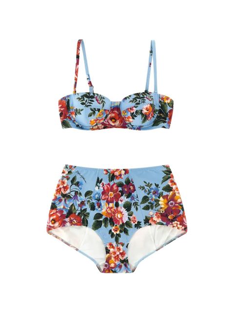 Dolce & Gabbana flower-print bikini set - Blue - zdjęcie produktu nr 1