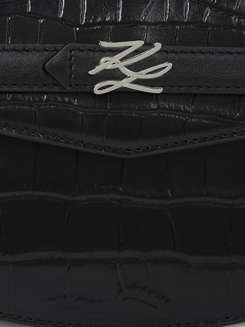 Karl Lagerfeld torebka skórzana Karl Lagerfeld Studio kolor czarny A4W30135 - zdjęcie produktu nr 2