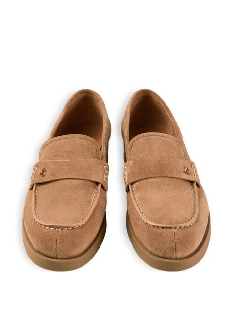 Jimmy Choo Ivy logo-detail loafers - Brown