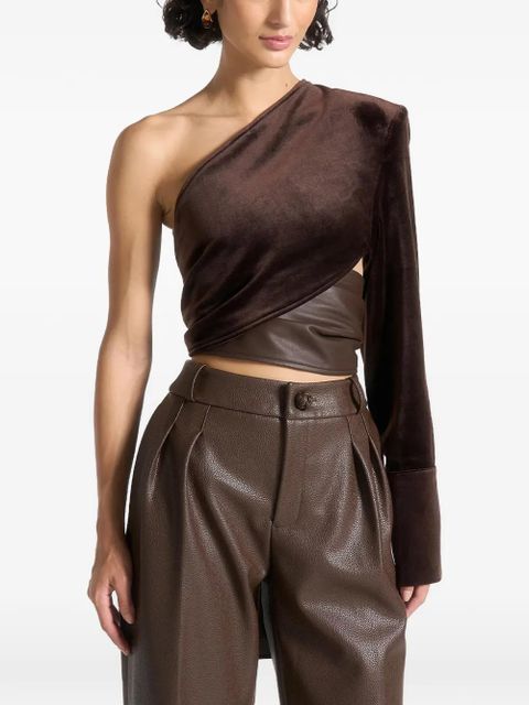 Manière De Voir Coralie one-sleeve top - Brown - zdjęcie produktu nr 1