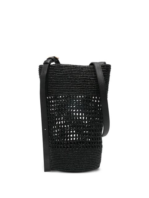 KHAITE small Billie woven shoulder bucket bag - Black - zdjęcie produktu nr 1