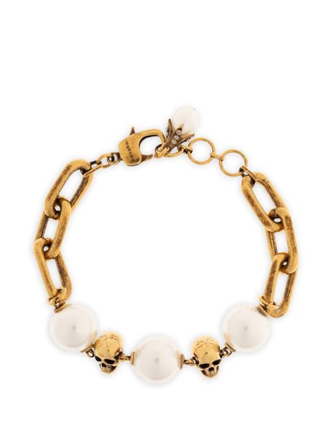 Alexander McQueen skull-detail bracelet - Gold - zdjęcie produktu nr 1