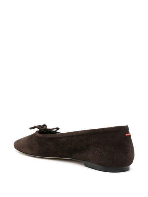Aeyde suede ballerina shoes - Brown