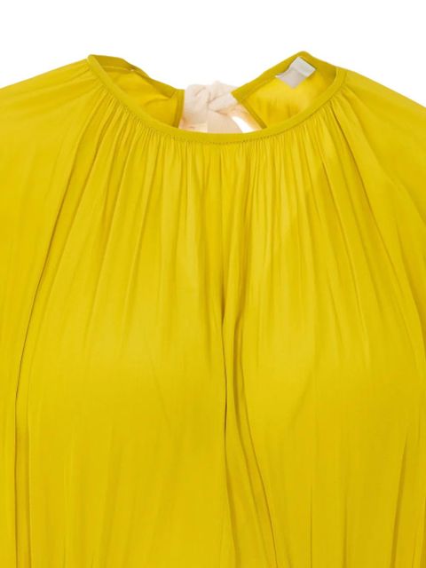 Lanvin self-tie pleated maxi dress - Yellow