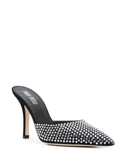 Paris Texas 100mm Hollywood embellished leather mules - Black - zdjęcie produktu nr 2