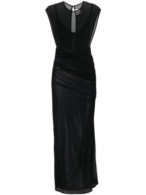 Jean Paul Gaultier flocked-logo maxi dress - Black - zdjęcie produktu nr 1