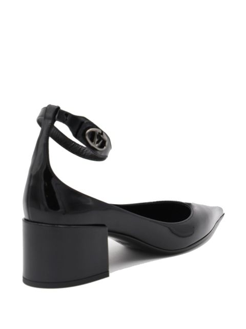 Valentino Garavani 60mm VLogo Lockette leather pumps - Black