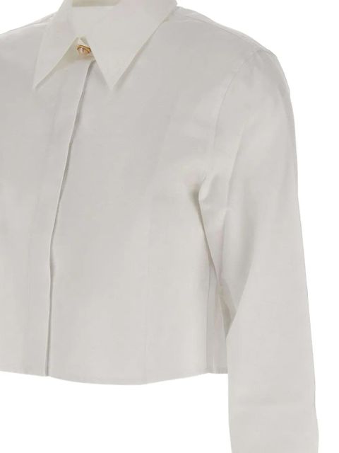 Casablanca cotton cropped shirt - White