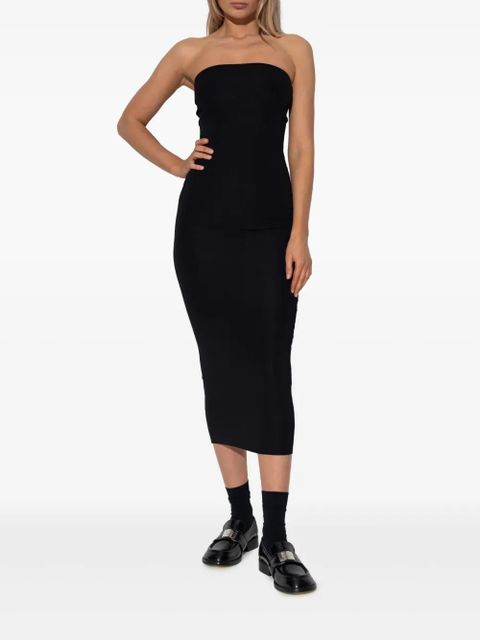 ENTIRE STUDIOS strapless ribbed midi dress - Black